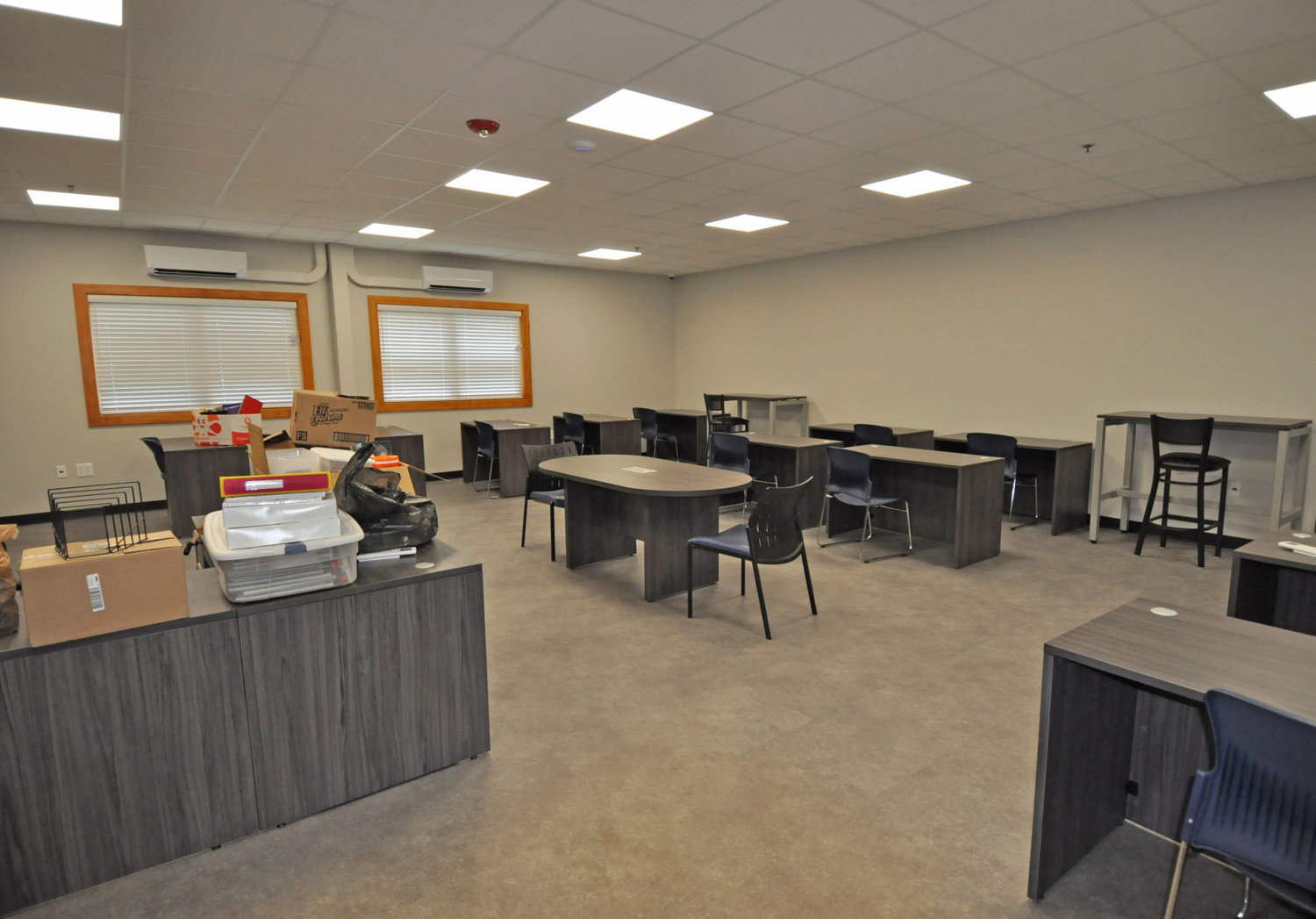The room for alternative school allows more room for students, and each work station will have its own computer.