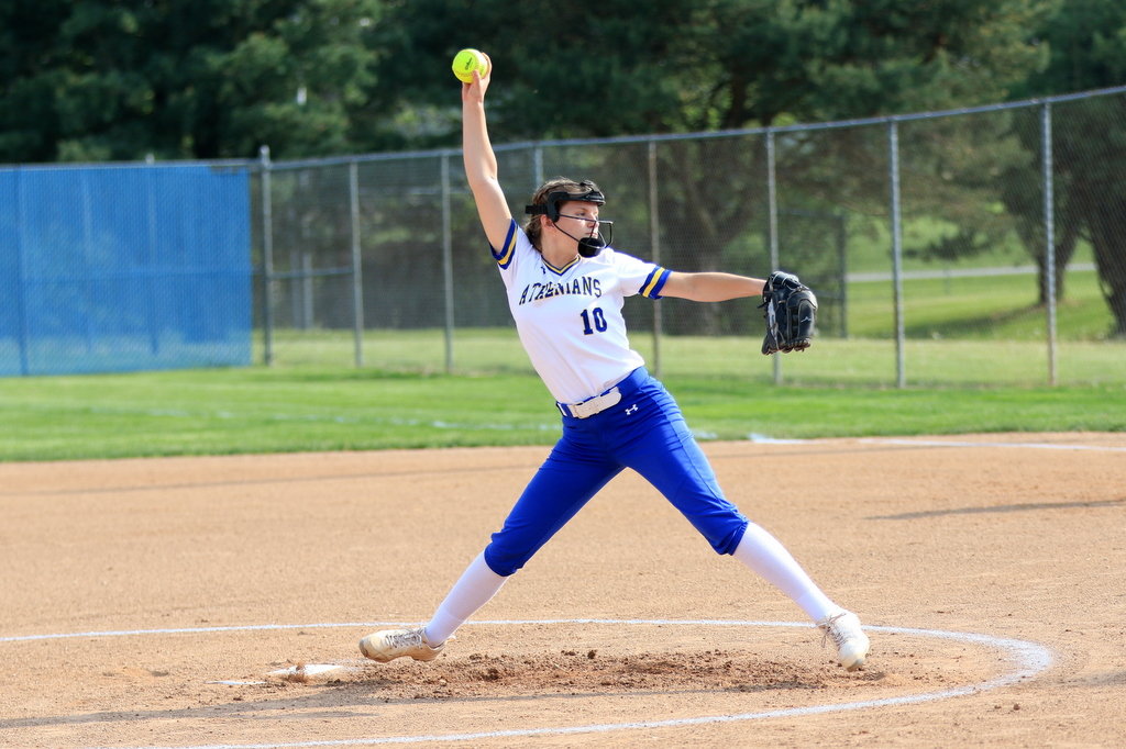 Emma Buser battled on the mound for the Athenians and threw 100+ pitches in back to back nights.