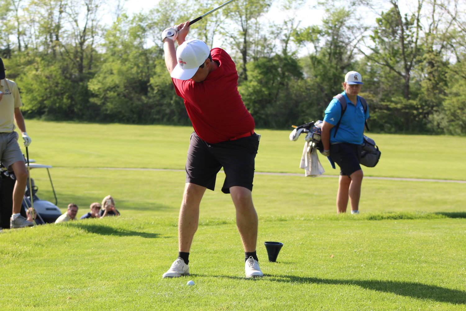Southmont’s Nolan Allen earned First-Team All-Conference honors with his 80 at the Conference Meet on Monday. He helped the Mounties earn a third place finish overall.