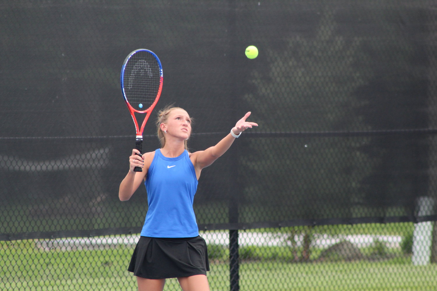 Elyse Widmer has been a steady player at No. 2 doubles alongside teammate Mia Wagner for CHS.