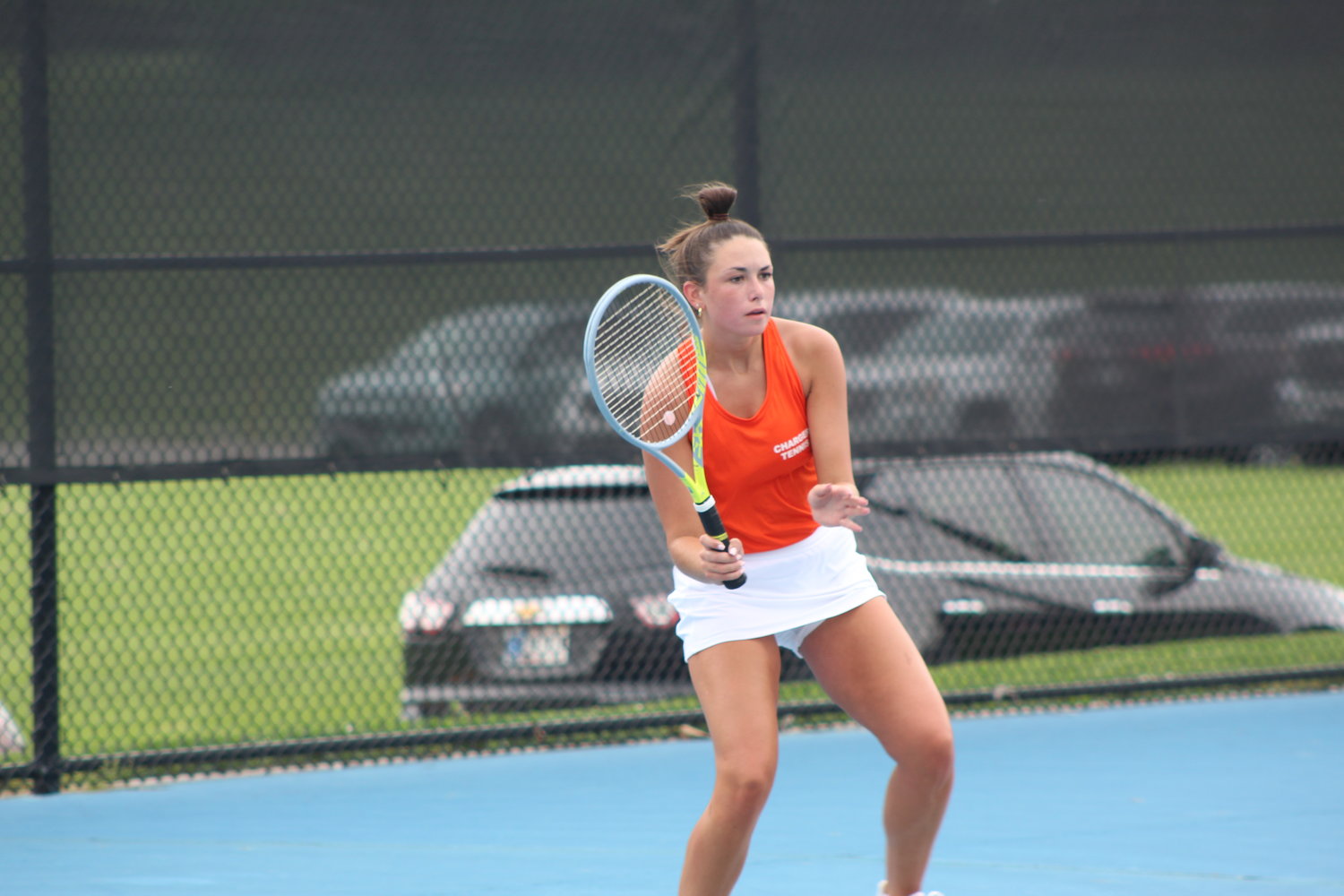 North Montgomery senior Carlie DeSmet will advance to play in the individual tournament next Tuesday at CHS.