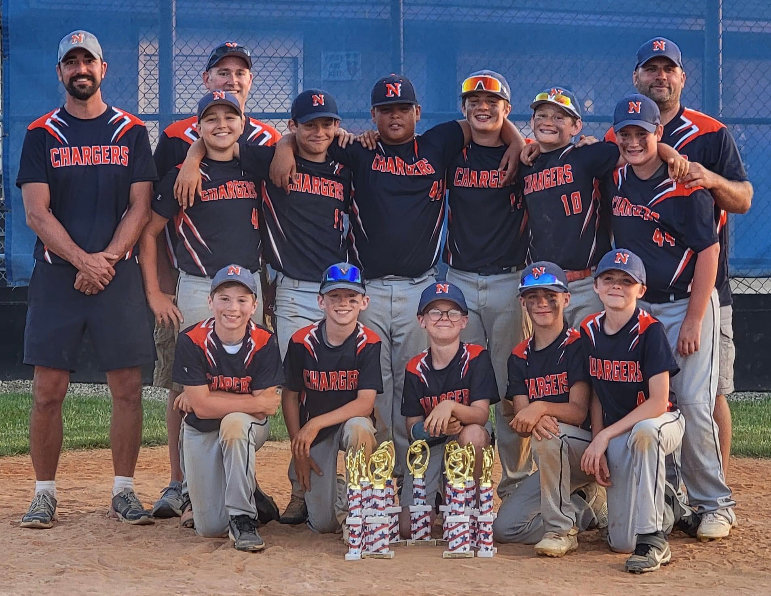 The North Montgomery 12U team were named champions of the David Manlove Memorial Tournament last weekend. 
Back Row L-R: Coaches Kyle Thompson, Travis Hess, and Judd Heide. 
Middle Row L-R: Carter Thompson, Lucky Young, Braylon Dehham, Lincoln Heide, Hunter Powell, and Ryan Hess.
Front Row L-R: Sam Woolwine, Cooper Stephens, Austin Campbell, Zach Craig, and Noah Arthur.